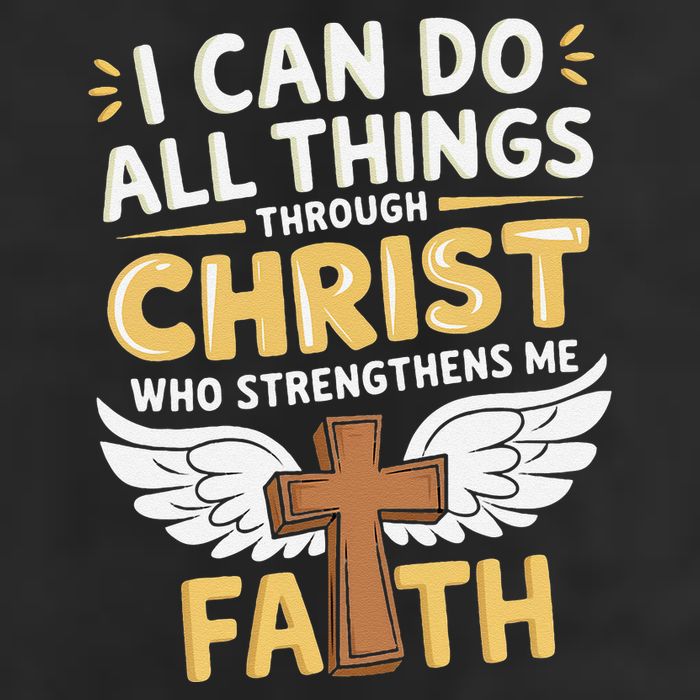 Can Do All Things Through Christ Who Strengthens Me 7 Panel Mesh Trucker Snapback Hat
