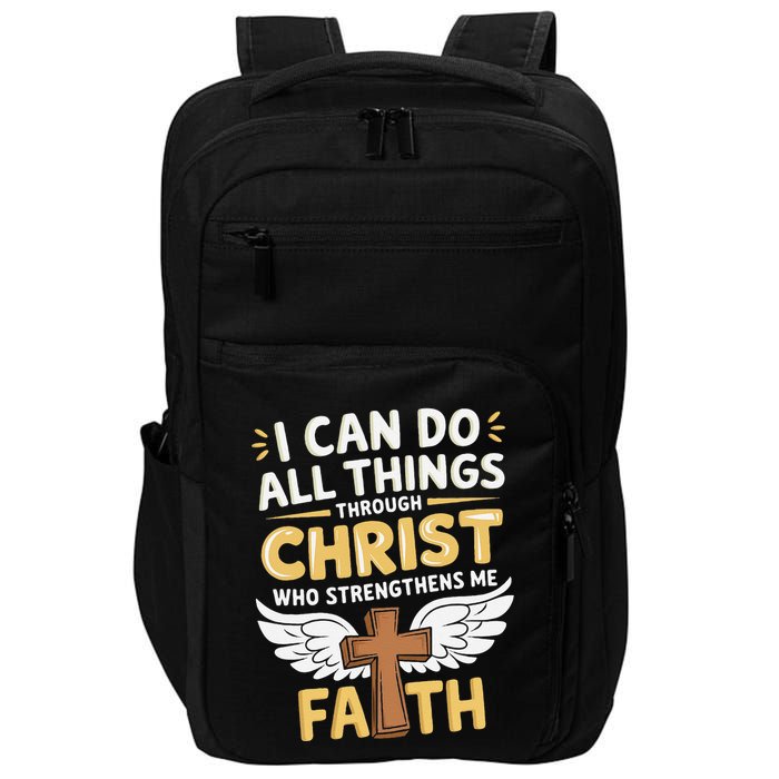 Can Do All Things Through Christ Who Strengthens Me Impact Tech Backpack