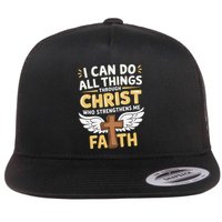 Can Do All Things Through Christ Who Strengthens Me Flat Bill Trucker Hat
