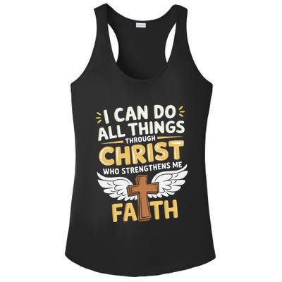 Can Do All Things Through Christ Who Strengthens Me Ladies PosiCharge Competitor Racerback Tank