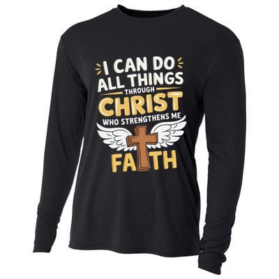 Can Do All Things Through Christ Who Strengthens Me Cooling Performance Long Sleeve Crew