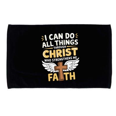 Can Do All Things Through Christ Who Strengthens Me Microfiber Hand Towel