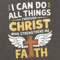 Can Do All Things Through Christ Who Strengthens Me Cotton Canvas Backpack