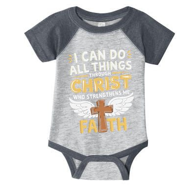 Can Do All Things Through Christ Who Strengthens Me Infant Baby Jersey Bodysuit