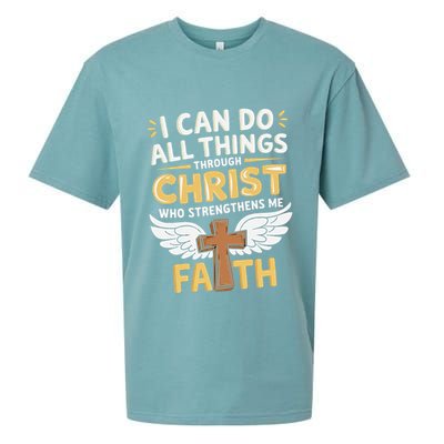 Can Do All Things Through Christ Who Strengthens Me Sueded Cloud Jersey T-Shirt