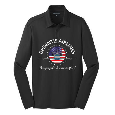 Classic Desantis Airlines Silk Touch Performance Long Sleeve Polo