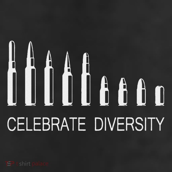 Celebrate Diversity Ammo Bullet Funny Pro Gun Ammunition Cool Comfort Performance Bucket Hat