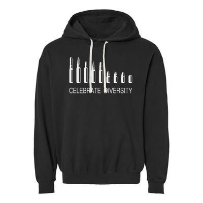 Celebrate Diversity Ammo Bullet Funny Pro Gun Ammunition Garment-Dyed Fleece Hoodie