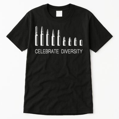 Celebrate Diversity Ammo Bullet Funny Pro Gun Ammunition Tall T-Shirt