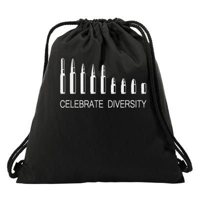 Celebrate Diversity Ammo Bullet Funny Pro Gun Ammunition Drawstring Bag