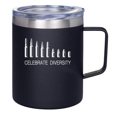 Celebrate Diversity Ammo Bullet Funny Pro Gun Ammunition 12oz Stainless Steel Coffee Mug