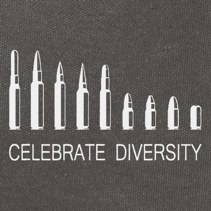 Celebrate Diversity Ammo Bullet Funny Pro Gun Ammunition Cotton Canvas Backpack