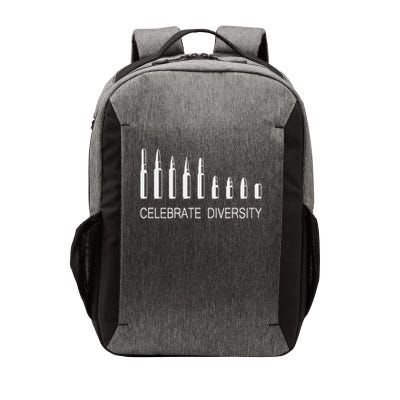 Celebrate Diversity Ammo Bullet Funny Pro Gun Ammunition Vector Backpack