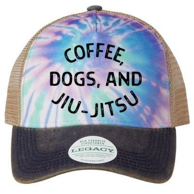 Coffee Dogs And Jiu Jitsu Bjj Legacy Tie Dye Trucker Hat