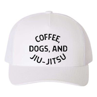 Coffee Dogs And Jiu Jitsu Bjj Yupoong Adult 5-Panel Trucker Hat