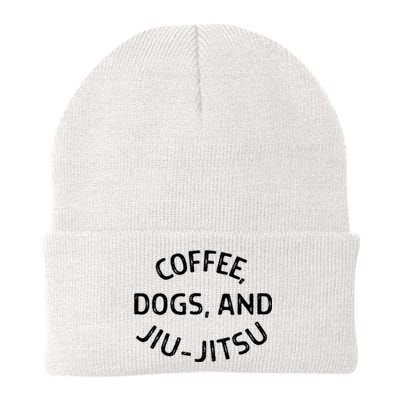 Coffee Dogs And Jiu Jitsu Bjj Knit Cap Winter Beanie