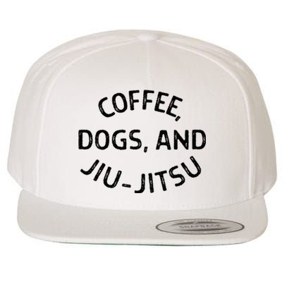 Coffee Dogs And Jiu Jitsu Bjj Wool Snapback Cap