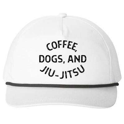 Coffee Dogs And Jiu Jitsu Bjj Snapback Five-Panel Rope Hat