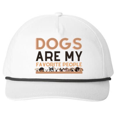 Cute Dogs Are My Favorite People For Puppy Lovers Cute Gift Snapback Five-Panel Rope Hat