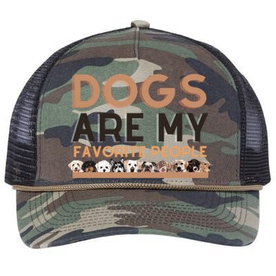 Cute Dogs Are My Favorite People For Puppy Lovers Cute Gift Retro Rope Trucker Hat Cap