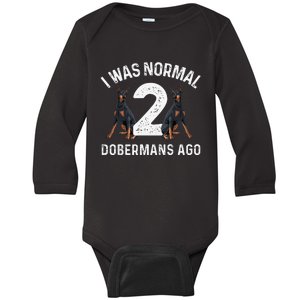 Cool Doberman Art For  Doberman Pinscher Dog Lover Baby Long Sleeve Bodysuit