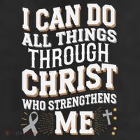 Can Do All Things Through Christ Asthma Awareness 7 Panel Mesh Trucker Snapback Hat