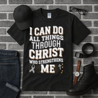 Can Do All Things Through Christ Asthma Awareness Tall T-Shirt