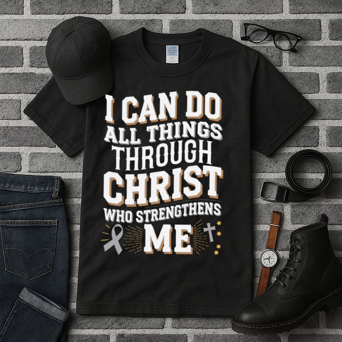 Can Do All Things Through Christ Asthma Awareness Tall T-Shirt