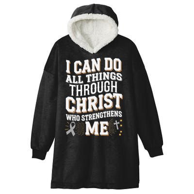 Can Do All Things Through Christ Asthma Awareness Hooded Wearable Blanket
