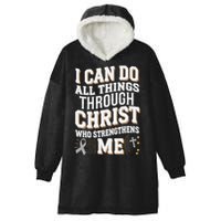 Can Do All Things Through Christ Asthma Awareness Hooded Wearable Blanket