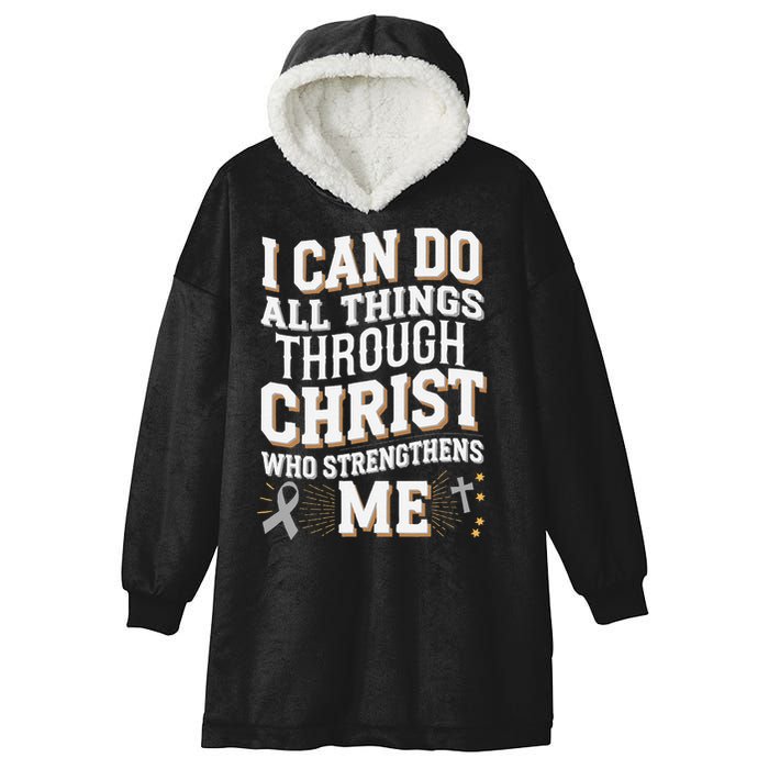 Can Do All Things Through Christ Asthma Awareness Hooded Wearable Blanket