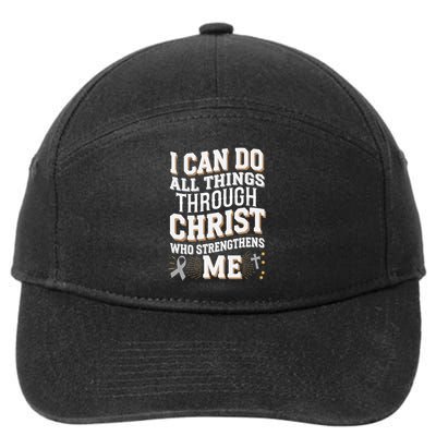 Can Do All Things Through Christ Asthma Awareness 7-Panel Snapback Hat