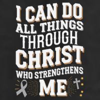 Can Do All Things Through Christ Asthma Awareness Crop Fleece Hoodie