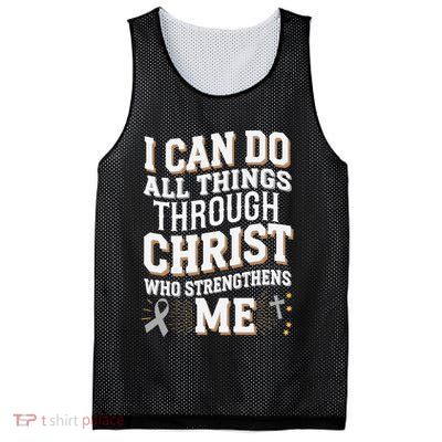 Can Do All Things Through Christ Asthma Awareness Mesh Reversible Basketball Jersey Tank