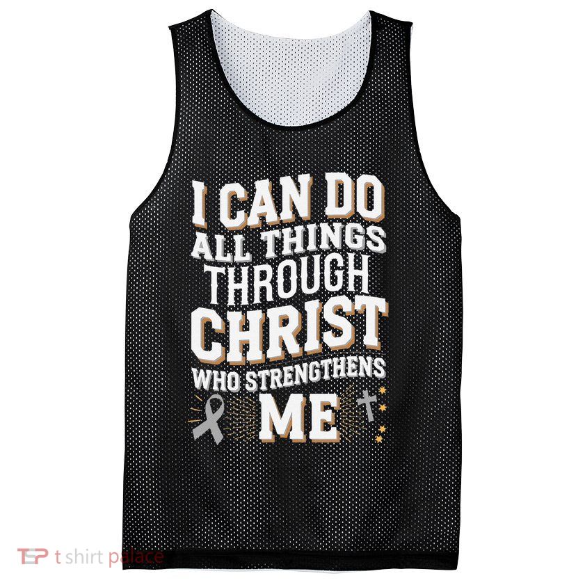 Can Do All Things Through Christ Asthma Awareness Mesh Reversible Basketball Jersey Tank