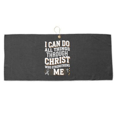 Can Do All Things Through Christ Asthma Awareness Large Microfiber Waffle Golf Towel
