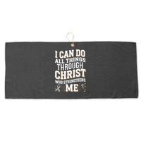 Can Do All Things Through Christ Asthma Awareness Large Microfiber Waffle Golf Towel