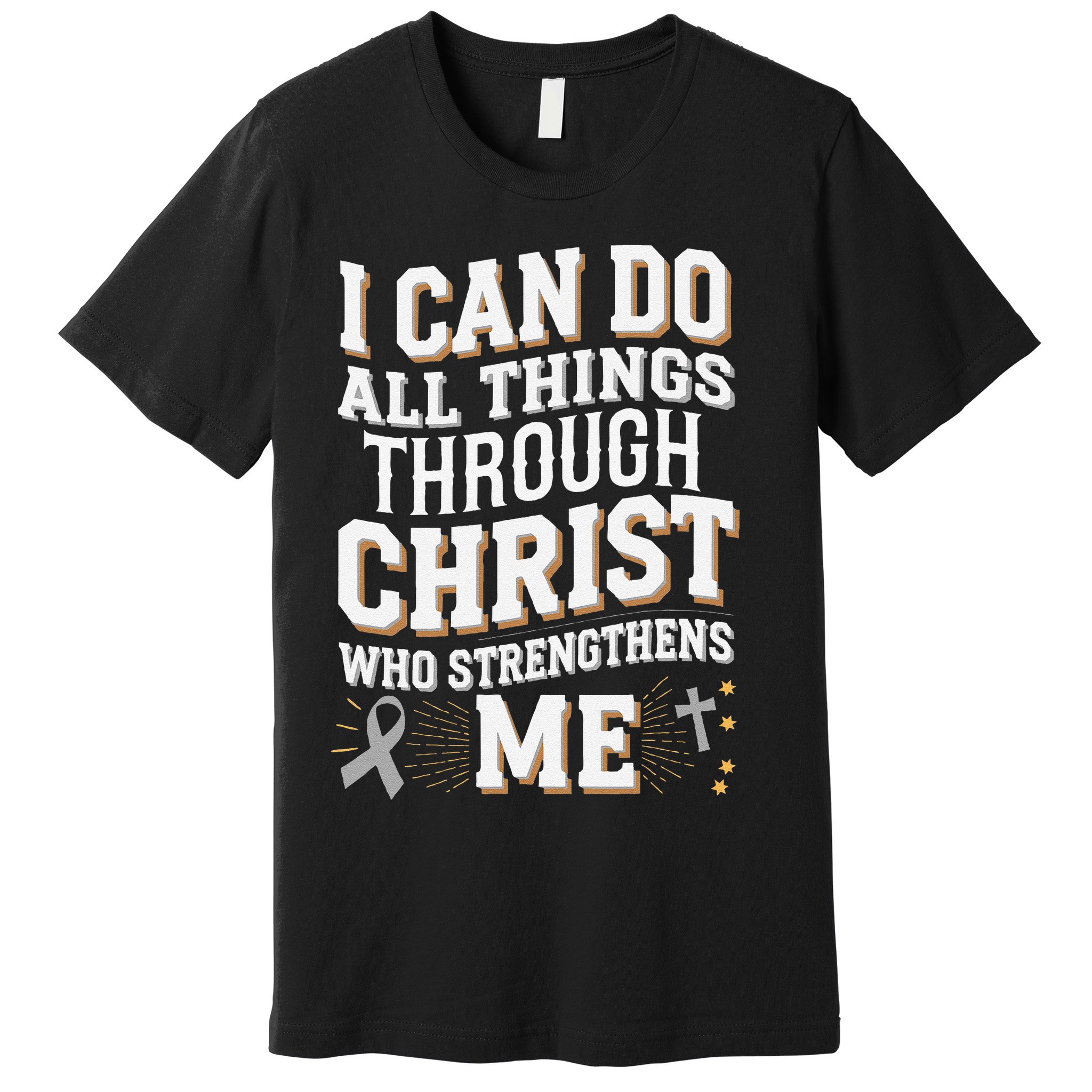 Can Do All Things Through Christ Asthma Awareness Premium T-Shirt