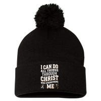 Can Do All Things Through Christ Asthma Awareness Pom Pom 12in Knit Beanie