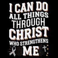 Can Do All Things Through Christ Asthma Awareness Pom Pom 12in Knit Beanie