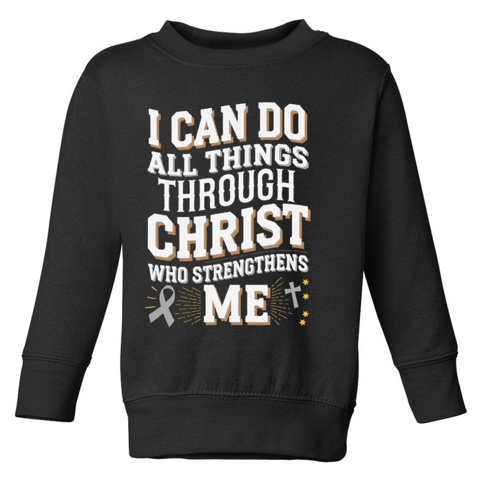 Can Do All Things Through Christ Asthma Awareness Toddler Sweatshirt