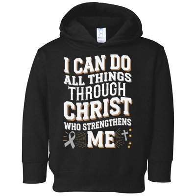 Can Do All Things Through Christ Asthma Awareness Toddler Hoodie