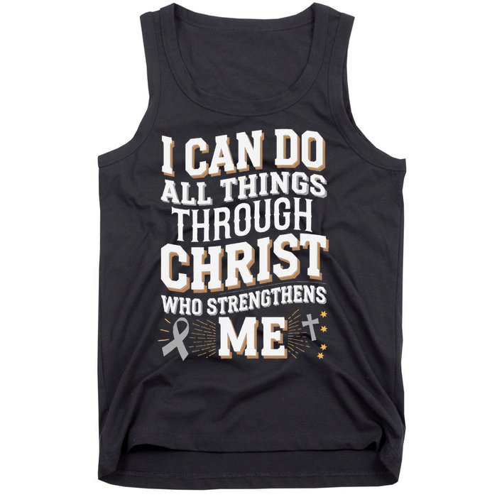 Can Do All Things Through Christ Asthma Awareness Tank Top