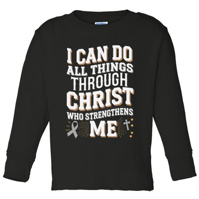Can Do All Things Through Christ Asthma Awareness Toddler Long Sleeve Shirt