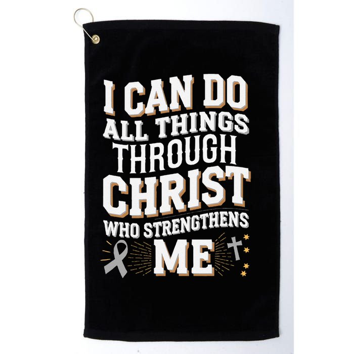 Can Do All Things Through Christ Asthma Awareness Golf Towel