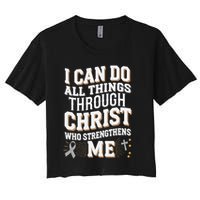 Can Do All Things Through Christ Asthma Awareness Crop Top
