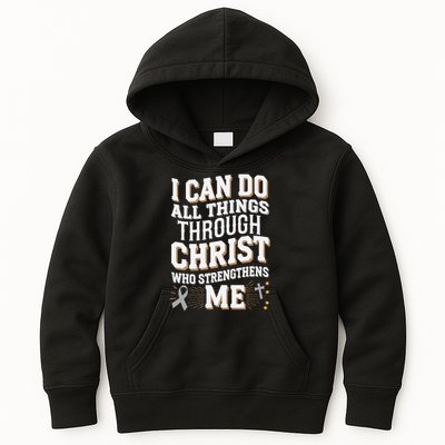 Can Do All Things Through Christ Asthma Awareness Kids Hoodie