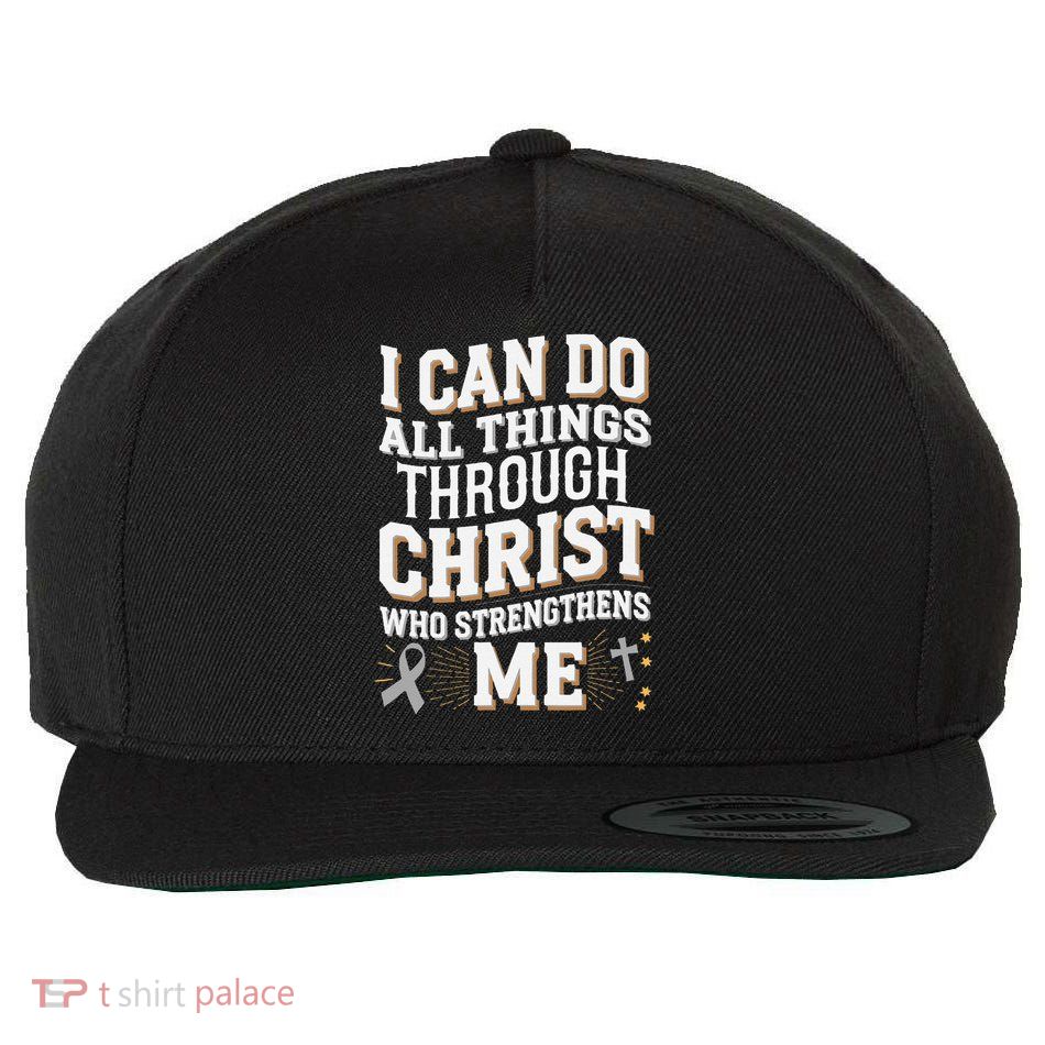 Can Do All Things Through Christ Asthma Awareness Wool Snapback Cap
