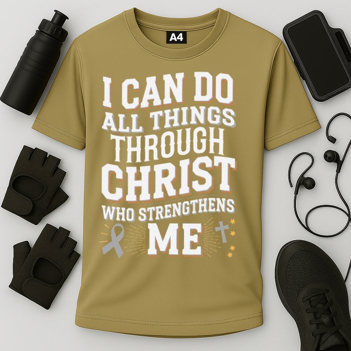 Can Do All Things Through Christ Asthma Awareness Performance Shirt