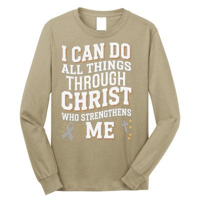 Can Do All Things Through Christ Asthma Awareness Long Sleeve Shirt
